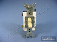 Leviton Ivory 3-Way COMMERCIAL Quiet Toggle Wall Light Switch 15A Bulk CS315-2I