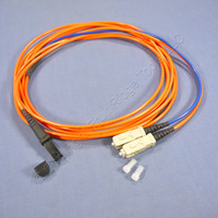 3M Leviton Fiber Optic Multi-Mode Duplex Patch Cable Cord MT-RJ DX-SC 498MC-M03