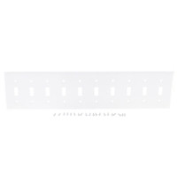 Leviton White 10-Gang Painted Steel Toggle Switch Cover Wall Plate Switchplate S604-W