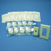10 Leviton Ivory Decora 8-Wire Phone Jacks Telephone Modular Outlet Wall Plate 40680-I