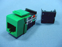 Leviton Green Cat 3 Quickport Jack Cat3 RJ45 Telephone 41108-RV3