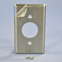 Eagle Stainless Steel Receptacle Wallplate Single Locking Outlet Cover 1.40" 93091