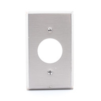 Eagle Stainless Steel Receptacle Wallplate Single Locking Outlet Cover 1.40" 93091