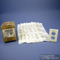 20 Leviton White "COMPUTER ONLY" Receptacle Wallplate UNBREAKABLE Outlet Covers 80703-COW