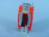 Leviton Brown INDUSTRIAL Short Strap Toggle Wall Light Switch DOUBLE POLE 20A 1122-SS