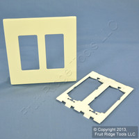 Leviton Almond 2-Gang Midway Size Decora Screwless Wallplate Cover GFCI GFI SJ262-SA