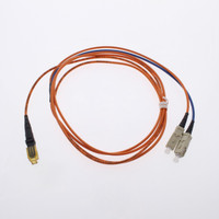 2M Leviton Fiber Optic Multi-Mode Duplex Patch Cable Cord MT-RJ DX-SC 498MC-M02