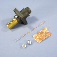 Leviton Black ECT 18 Series Cam Female Panel Receptacle Ball Nose 400A 18R24-E