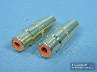 2 Leviton GOLD RCA Coupler Jacks Female/Female In-Line Splicer C5255-GO