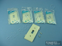 5 Leviton Ivory UNBREAKABLE Toggle Switch Device Center Panel Sectional Cover Wallplates PSC1-I