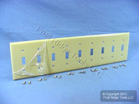 Leviton Ivory 9-Gang Painted Steel Toggle Switch Cover Wall Plate Switchplate S603-I