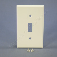Mulberry White Semi-Gloss Standard 1-Gang Painted Metal Toggle Switch Cover Wallplate Switchplate 86071