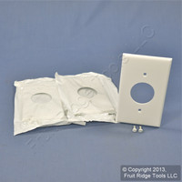 3 Leviton White 1.406" UNBREAKABLE Receptacle Wallplates Outlet Covers 80704-W