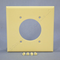 Cooper Standard 2-Gang Ivory Dryer Range Welder 2.156" Outlet Cover Wallplate 2168V
