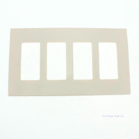 Leviton Light Almond 4-Gang Midway Size Decora Screwless Wallplate Cover GFCI GFI SJ264-ST