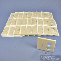 25 Leviton Ivory Switch Plate Receptacle Outlet Cover Wallplates Switchplates 86005