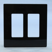 Leviton Black 2-Gang Midway Size Decora Screwless Wallplate Cover GFCI GFI SJ262-SE