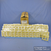 50 Leviton Ivory 2-Gang Outlet Covers Duplex Receptacle Wallplates 86016