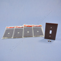 5 Brown Thermoset RESIDENTIAL 1-Gang Toggle Switch Wallplate Cover Plates 31210