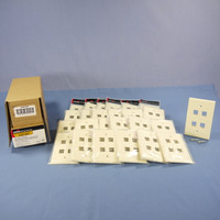 25 Cooper Almond 1G Mid-Size Flush Mount 110 Style 4-Port Wallplates 5540A-MSP