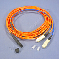 5M Leviton Fiber Optic Multi-Mode Duplex Patch Cable Cord MT-RJ DX-SC 498MC-M05