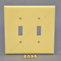 Cooper Ivory 2G Mid-Size UNBREAKABLE Toggle Switch Nylon Cover Wallplate PJ2V