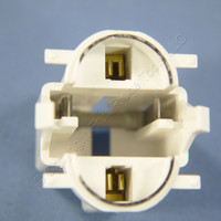 Leviton Compact Fluorescent Lamp Holder CFL Light Socket 13W 2-Pin GX23 GX23-2 Base Vertical Top Snap In Mount 26720-300