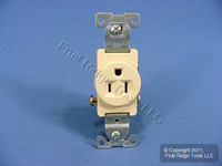 Cooper Ivory COMMERCIAL Single Outlet Straight Blade Receptacle 5-15R 15A 817V