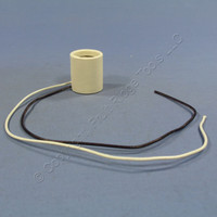 Leviton Medium Base Keyless Porcelain Lamp Holder Pan Light Socket Hickey 3152-8 