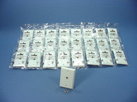 25 Leviton White Telephone 8-Wire RJ-45 Type 625B4 Phone Jack Wall Plate 4625B-48W