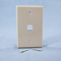 Cooper Gray Mid Size Flush 110 Style 1-Port Thermoplastic Wallplate 5510GY-MSP