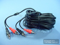 Leviton 25 Ft Audio Stereo Video Dubbing Transfer Patch Cable RCA Plug Shielded C5451-25