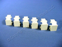6 Leviton Almond Quickport Snap-In Blank Filler Plate Inserts 41084-BAB 41084-A