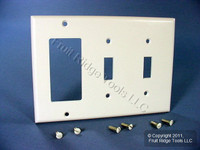 Leviton White 3-Gang Switch Cover Decora GFCI GFI Wallplate 80421-W