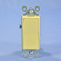 Leviton Ivory Decora Rocker Quiet Wall Light Switch 15A Single Pole Bulk 5601-2I