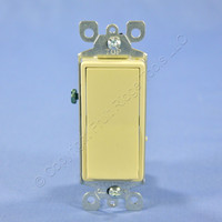 Leviton Ivory Decora Rocker Quiet Wall Light Switch 15A Single Pole Bulk 5601-2I