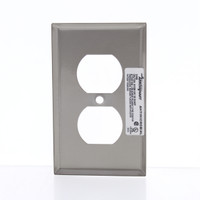 Cooper ANTIMICROBIAL Stainless Steel 1-Gang Receptacle Wallplate Duplex Outlet Cover 93101AM