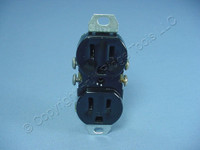 Leviton Black Duplex Receptacle Outlet No Plaster Ears 15A 5-15R Bulk 5320-4E