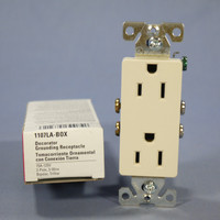 Cooper Lt Almond Decorator Receptacle Duplex Outlet 5-15 15A 125V 1107LA Boxed