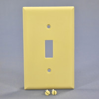 New Cooper Ivory RESIDENTIAL 1-Gang Toggle Switch Plastic Wallplate Cover 2134V