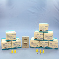 10 Leviton Gray Fluorescent Dimmer Switches 2-12 Bulbs!! 480W 120V 6663-P1G