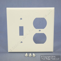 Leviton White UNBREAKABLE Switch/Outlet Wallplate Duplex Receptacle Cover Switchplate 80705-W
