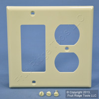 Leviton Almond Decora GFCI GFI Cover Duplex Outlet Receptacle Wall Plate 80746-A