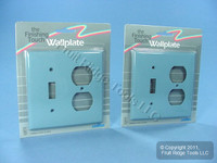 2 Leviton BLUE UNBREAKABLE Switch/Outlet Wallplates Receptacle Covers Switchplates 80705-BU
