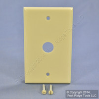 Leviton Ivory Phone Cable Plastic Wallplate Phone .625" Box Mount Cover 86017