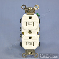 Leviton White COMMERCIAL Tamper/Weather Resistant Duplex Receptacle Outlet 15A 125V TWR15-W