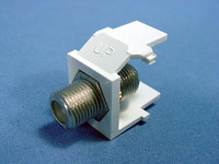 Leviton White Quickport F-Type Snap-In Coaxial Video Cable Jack 75-Ohm 41084-FWF