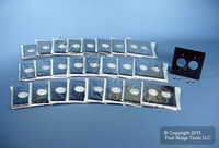 25 Leviton Brown 2-Gang 1.406" Receptacle Wall Plate Outlet Plastic Covers 85052