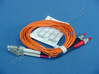 3M Leviton Fiber Optic Multi-Mode Duplex Patch Cable Cord ST LC 50mic 50DTL-M03