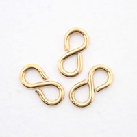 3 National Hardware #V2073 Solid Brass Hanging 7/8" Closed S-Hooks Light Duty N121-491